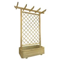 VidaXL Pergola plantenbak 162x56x204 cm hout - thumbnail