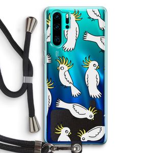 Papegaai: Huawei P30 Pro Transparant Hoesje met koord