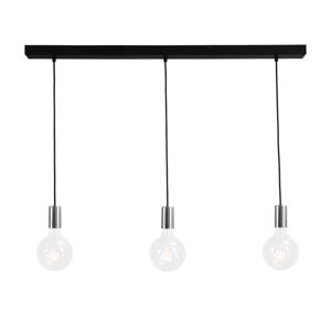 Masterlight Chrome pendel hanglamp Concepto 3-lichts zwart met grijs 2237-07-100-3