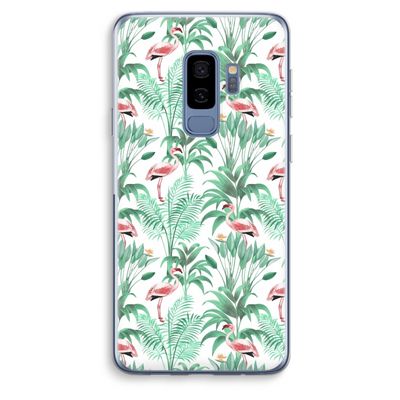 Flamingo bladeren: Samsung Galaxy S9 Plus Transparant Hoesje