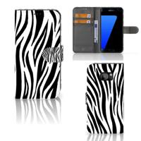 Samsung Galaxy S7 Edge | Telefoonhoesje | Met pasjeshouder | Zebra