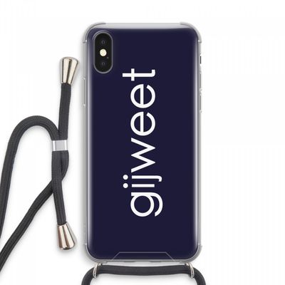 Gijweet: iPhone XS Max Transparant Hoesje met koord
