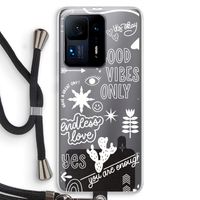 Good vibes: Xiaomi Mi Mix 4 Transparant Hoesje met koord Good vibes: Xiaomi Mi Mix 4 Transparant Hoesje met koord