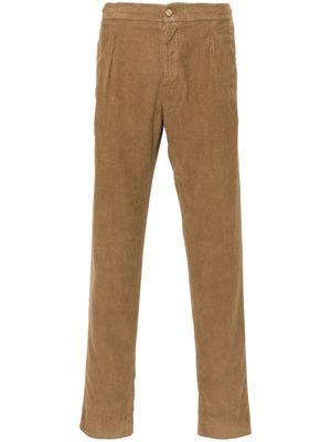 Kiton pantalon en velours côtelé à coupe slim - Marron