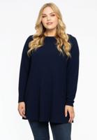 Yoek Tuniek flare boothals | Blauw | Maat 46/48