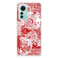 Silicone Back Case Xiaomi 12 Lite Angel Skull Rood Silicone Back Case Xiaomi 12 Lite Angel Skull Rood