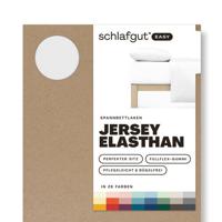 Schlafgut Schlafgut EASY Jersey Elasthan Hoeslaken XL - 180x200 - 200x220 101 Full-White - thumbnail