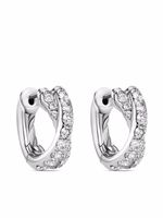 David Yurman créoles Crossover en or blanc 18ct serties de diamants - Argent - thumbnail