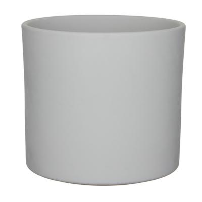 Mica Decorations Bloempot - grijs - mat - keramiek - 28 x 26 cm - plantenpot