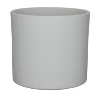 Mica Decorations Bloempot - grijs - mat - keramiek - 28 x 26 cm - plantenpot