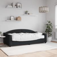 Slaapbank met matras 90x190 cm stof zwart