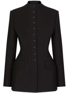 Dolce & Gabbana band-collar single-breasted blazer - Noir