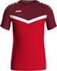 JAKO 6124K T-Shirt Iconic Kids - Rood/Wijnrood - 164