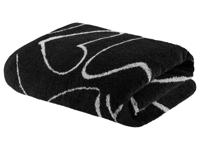 LIVARNO home Badlaken, 70 x 140 cm (zwart/hartjes) LIVARNO home Badlaken, 70 x 140 cm (zwart/hartjes)