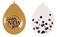 Happy New Year Glossy Ballonnen Mix (6st) - thumbnail
