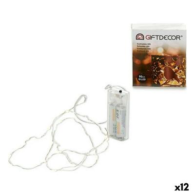 LED-lichtkrans Gift Decor Transparant 90 cm 7,5 x 2,2 x 8,5 cm (12 Stuks)