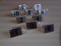 Bordje / tafelnummer set 1 tot 10 rvs