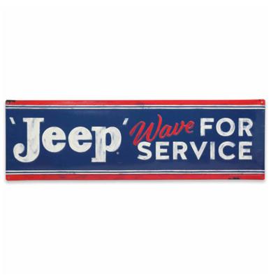 Jeep Wave For Service Metalen Bord - 61 x 19cm