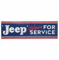 Jeep Wave For Service Metalen Bord - 61 x 19cm