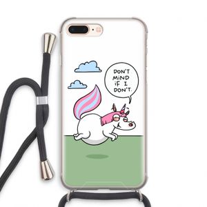 Unicorn: iPhone 7 PLUS Transparant Hoesje met koord