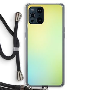 Minty mist pastel: Oppo Find X3 Transparant Hoesje met koord