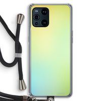 Minty mist pastel: Oppo Find X3 Transparant Hoesje met koord