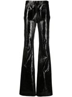 Dorothee Schumacher pantalon évasé en cuir verni - Noir - thumbnail