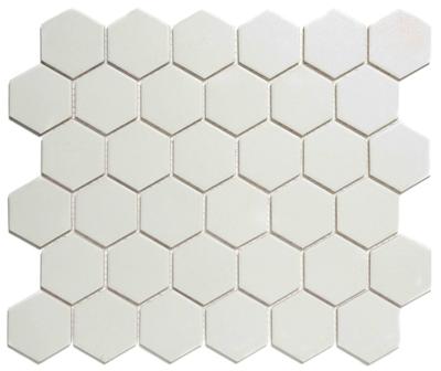 The Mosaic Factory London Mozaiek Tegel Hexagon - Super Wit Porselein Ongeglazuurd, R11 281x325 mm