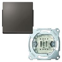 Merten Aquadesign impulsschakelaar met drukknop antraciet MTN343114 + MTN3150-0000