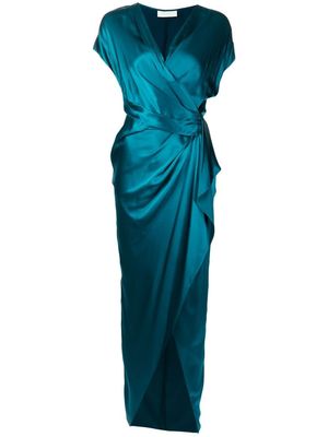 Michelle Mason robe longue à détails drapés - Vert