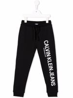 Calvin Klein Kids pantalon de jogging à logo imprimé - Noir