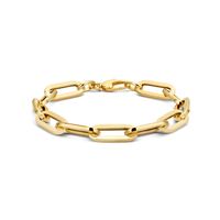 Armband Paperclipschakel geelgoud 8 mm 19,5 cm