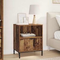 Nachtkastje met lade Oud hout 49 x 36 x 61 cm Bewerkt hout