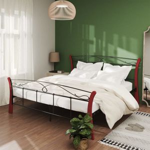 Bedframe metaal zwart 140x200 cm