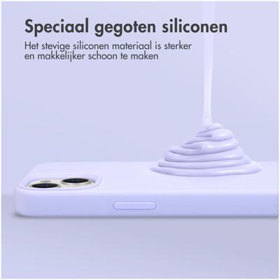 AccezzLiquid Silicone Backcover voor Samsung Galaxy S25 Plus Telefoonhoesje Paars