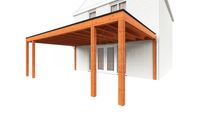 Trendhout Aanbouwveranda Modena 690x485 cm- Plat dak- Hout- Trendhout