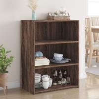 Dressoir 70x41x93 cm bewerkt hout bruin eikenkleur - thumbnail