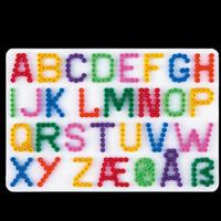 Hama strijkkralen grondplaat letters wit | 5 stuks