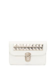 Comme Des Garçons Wallet portefeuille en cuir à détails de clous - Blanc