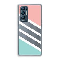 Strepen pastel: Oppo Find X3 Neo Transparant Hoesje