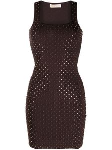 Michael Michael Kors stud-embellished sleeveless minidress - Marron