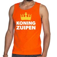Oranje Koning Zuipen tanktop / mouwloos shirt voor he