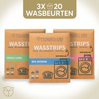 Wasmiddeldoekjes Proefpakket 3x20 Wasbeurten - Fresh Linen - Lentebloesem - Spa Intense Wasstrips - Incl. Wasverzachter - thumbnail