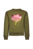 B.Nosy Meisjes sweater - Sue - Hunter groen