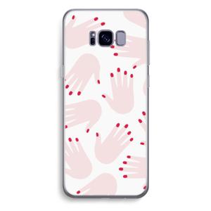 Hands pink: Samsung Galaxy S8 Plus Transparant Hoesje