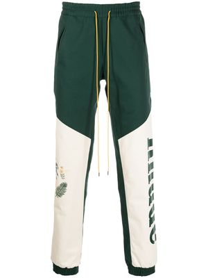 RHUDE pantalon de jogging Flight à empiècements - Vert