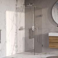 BRAUER Void Carving Douchecabine - 80x80x200cm - draaideur - glascoating - omkeerbaar - helder glas - Chroom GS-VOCC1H8080200CE