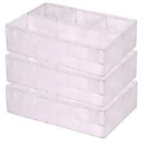 Opbergmanden - 3x - 4 vaks - wit - ladekast organizer - ondermode