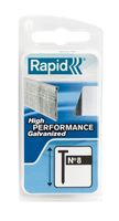 Rapid Nagels Type 8 Gegalvaniseerd, Blister 1000st Lengte 30mm
