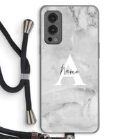 Ivory Marble: OnePlus Nord 2 5G Transparant Hoesje met koord
